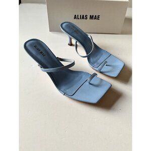 Alias Mae Baker Mule Sandals Sky Blue Leather